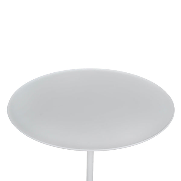 45cm Matte White Side Table | Travertine | Myka Home - View 4