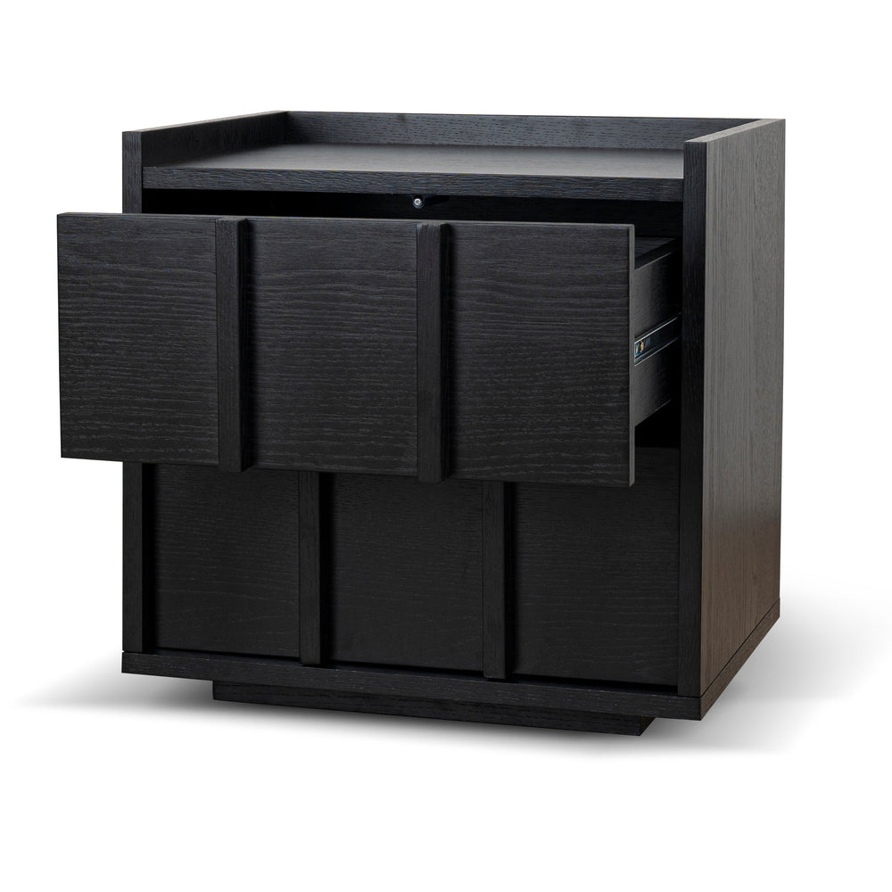 50cm Bedside Table | Black | Myka Home - View 3