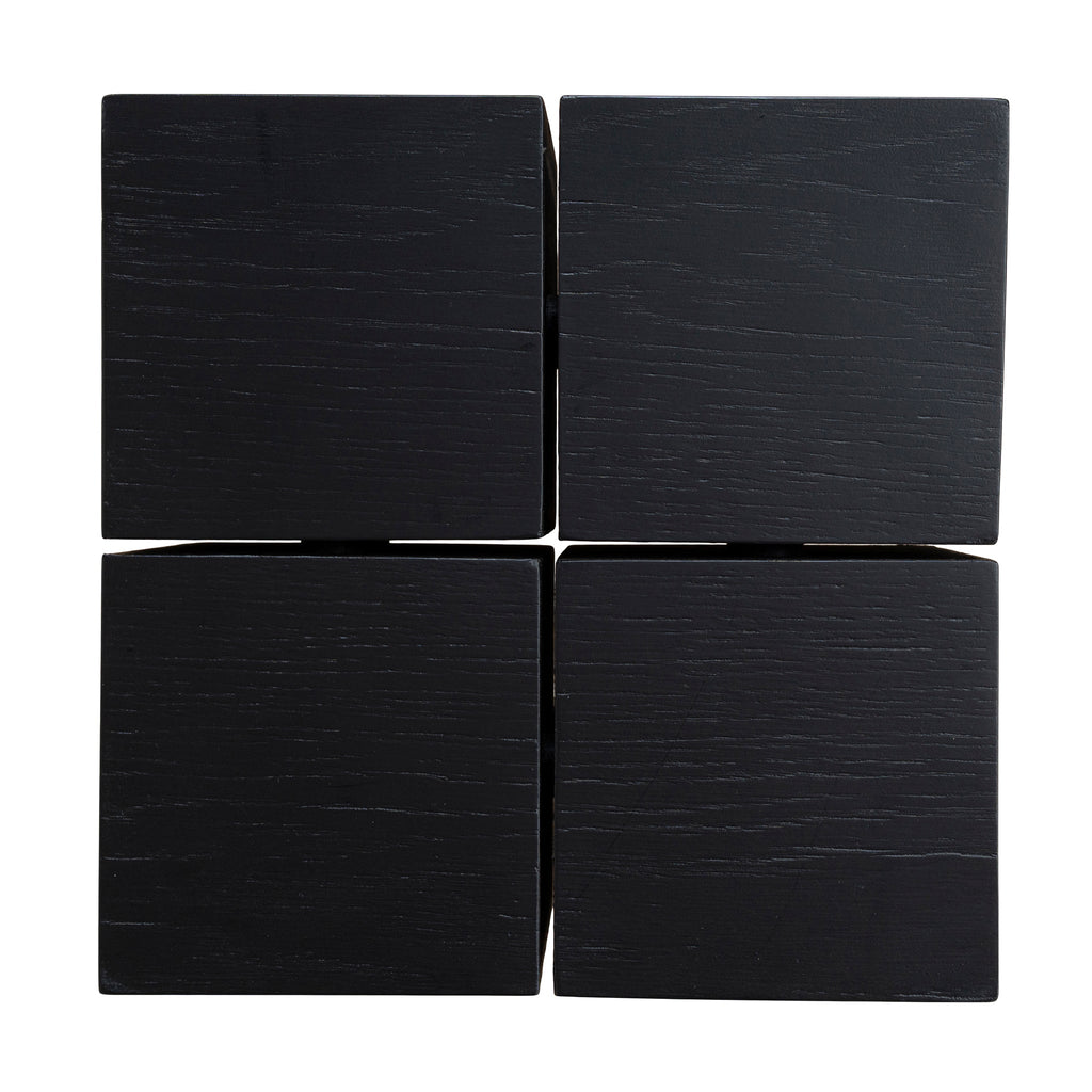 27CM Square Side Table | Full Black | Myka Home