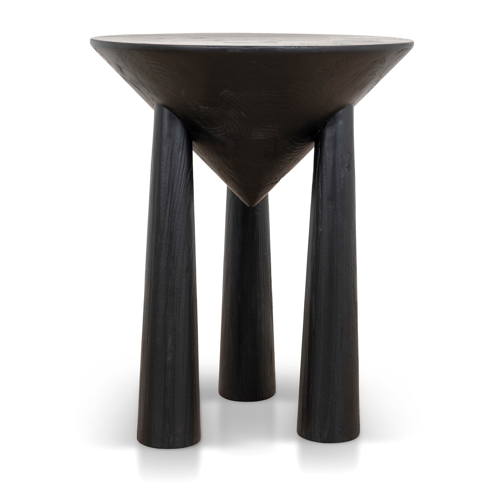 45CM Round Side Table | Full Black | Myka Home