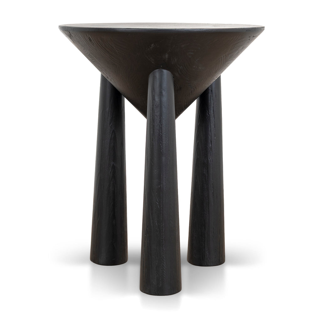 45CM Round Side Table | Full Black | Myka Home
