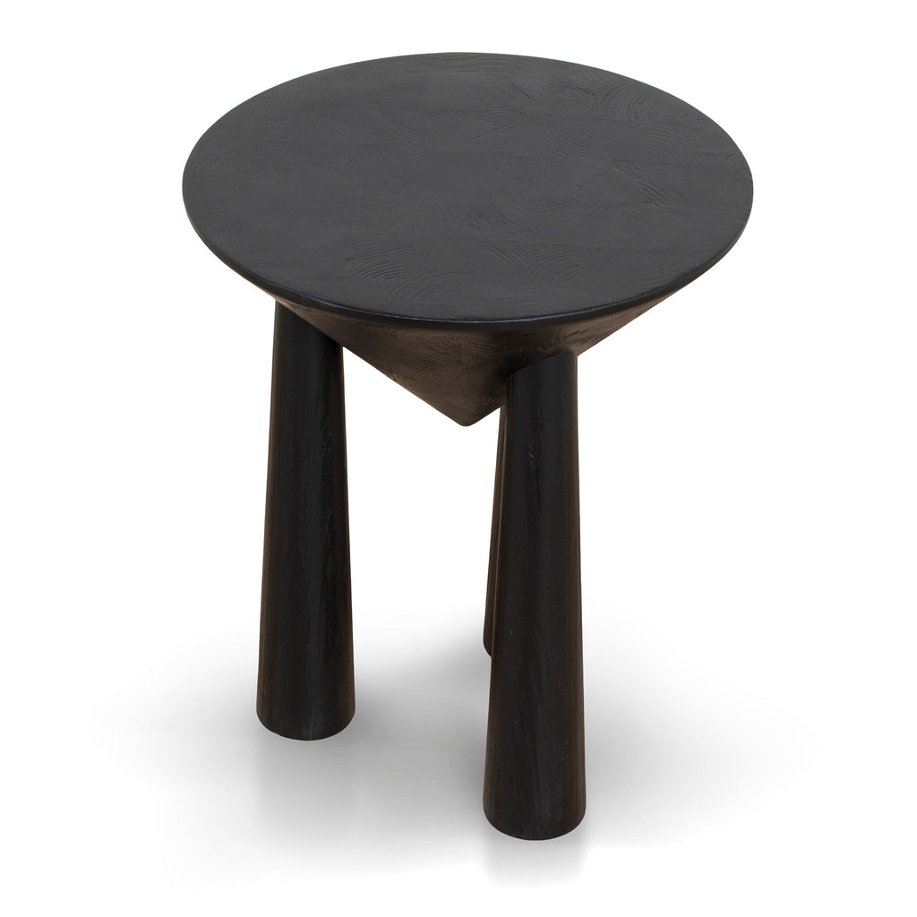 45CM Round Side Table | Full Black | Myka Home