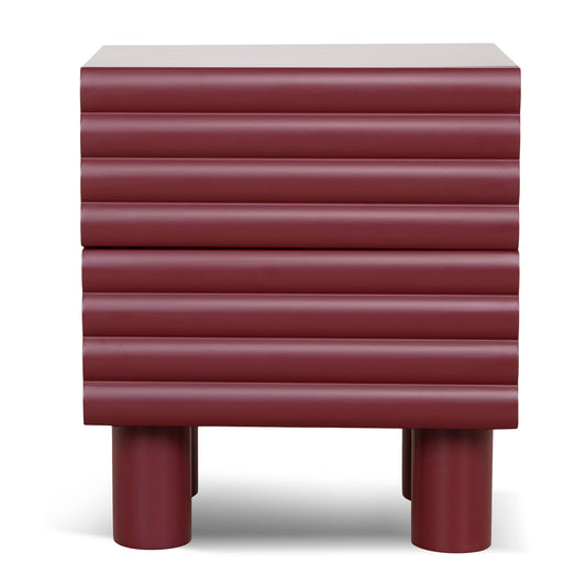48cm Bedside Table | Red | Myka Home