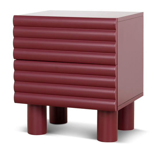 48cm Bedside Table | Red | Myka Home