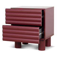 48cm Bedside Table | Red | Myka Home