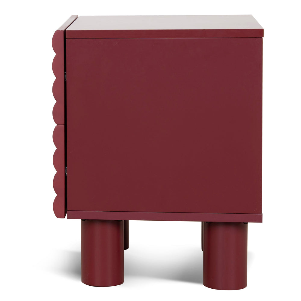 48cm Bedside Table | Red | Myka Home - View 4