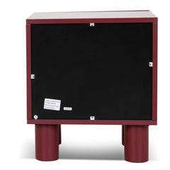 48cm Bedside Table | Red | Myka Home