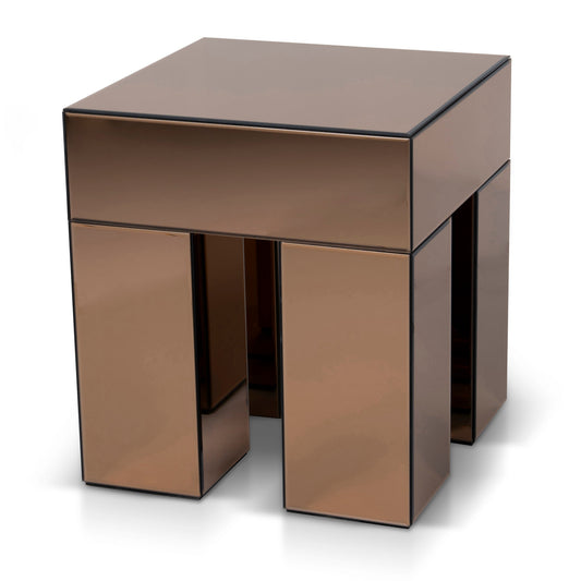 45cm Square Bedside Table | Natural | Myka Home