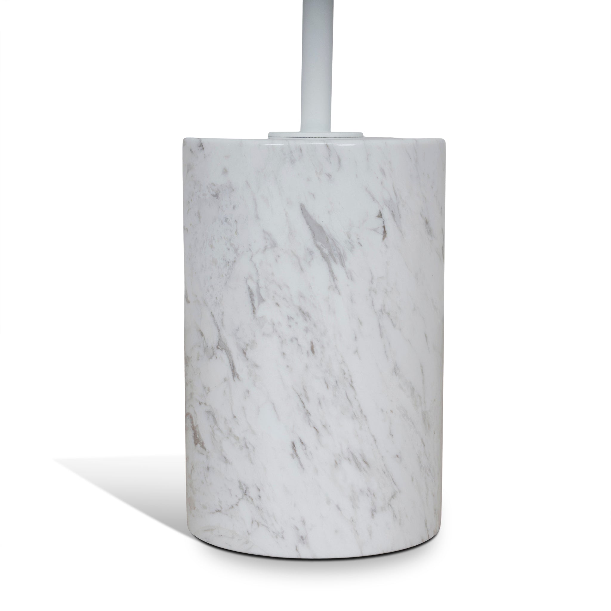 45cm Matte White Side Table | Carrara Marble | Myka Home - View 5