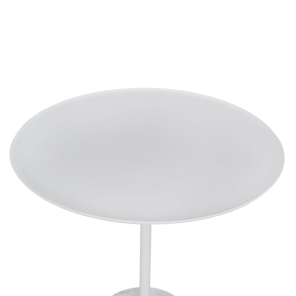45cm Matte White Side Table | Carrara Marble | Myka Home - View 4