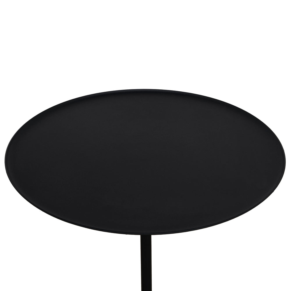 45cm Matte Black Side Table | Rosso Levanto Marble | Myka Home - View 4
