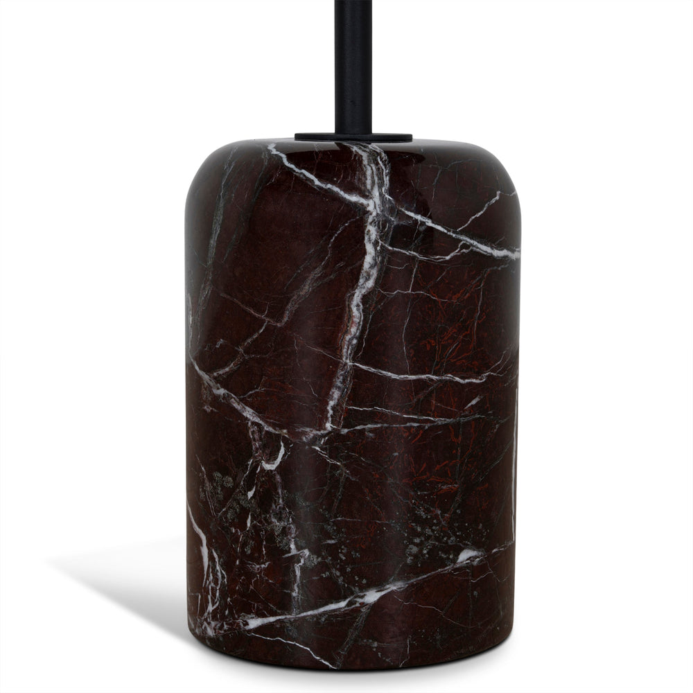 45cm Matte Black Side Table | Rosso Levanto Marble | Myka Home - View 5