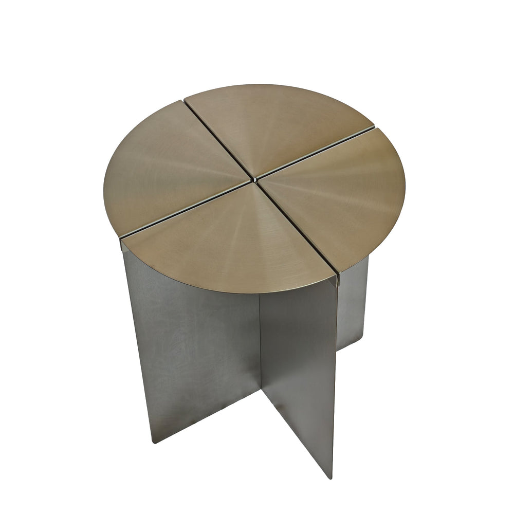 38cm Round Side Table | Stainless Steel | Myka Home - View 4