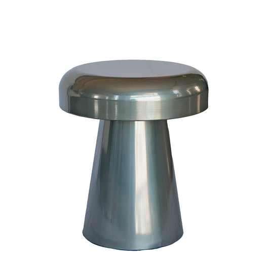 40CM Round Side Table | Powder Silver | Myka Home
