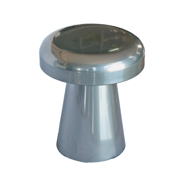 40CM Round Side Table | Powder Silver | Myka Home