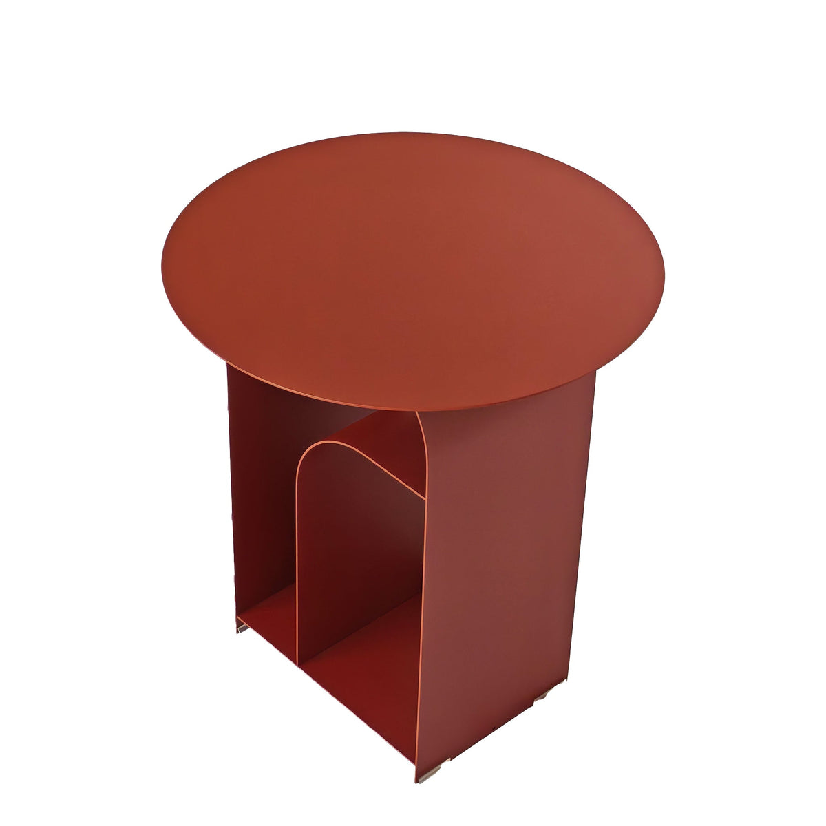 38cm Round Side Table | Burgandy Red | Myka Home