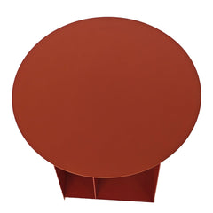 38cm Round Side Table | Burgandy Red | Myka Home
