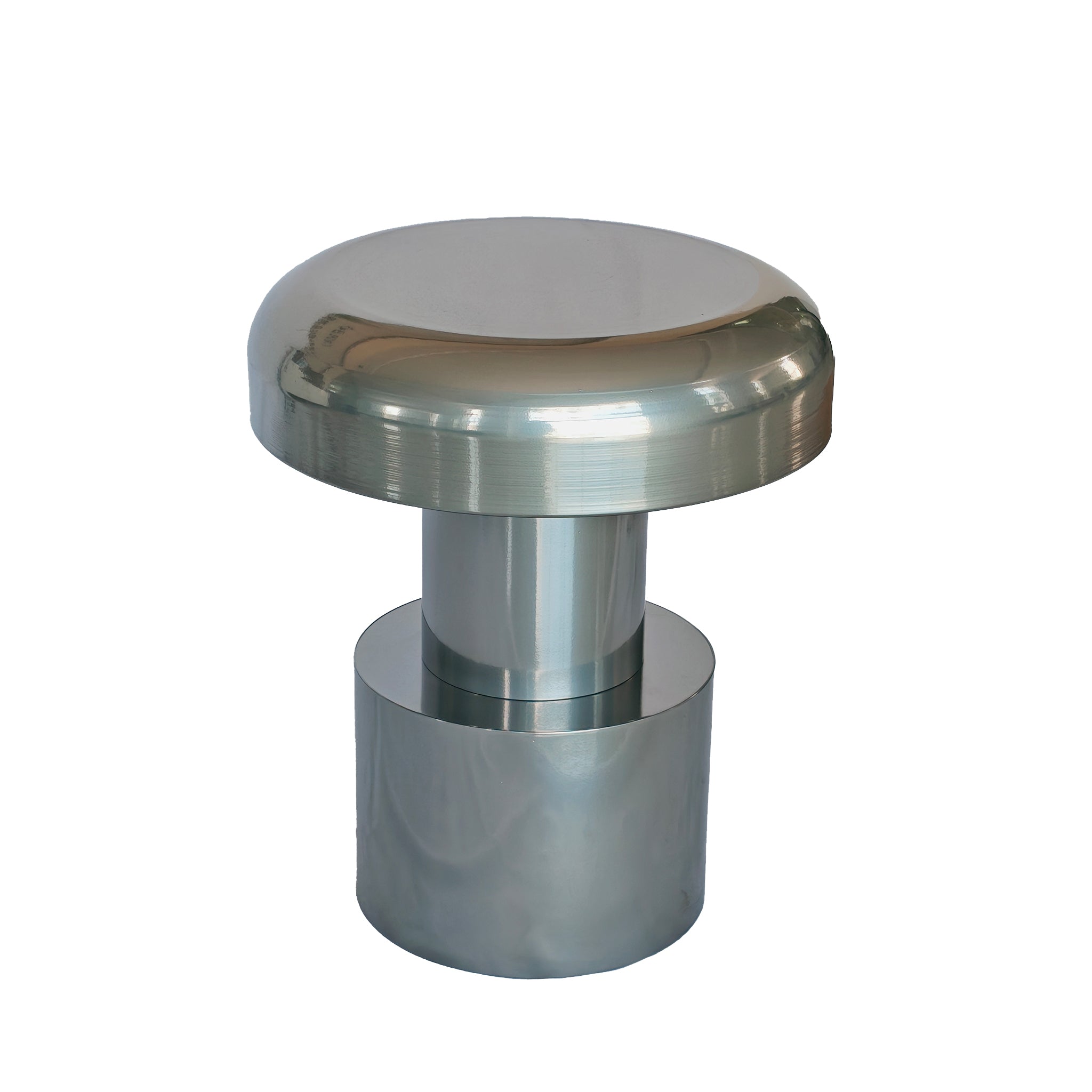 40CM Round Side Table | Powder Silver | Myka Home