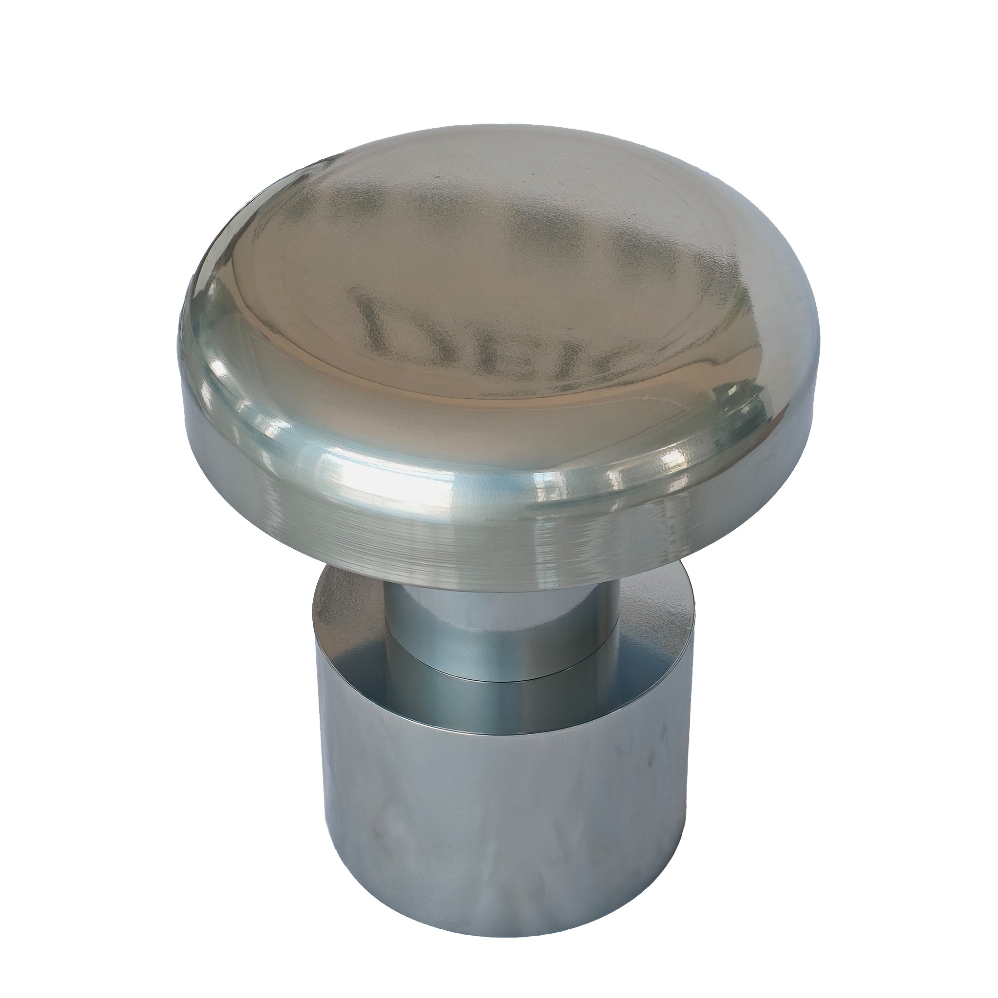 40CM Round Side Table | Powder Silver | Myka Home