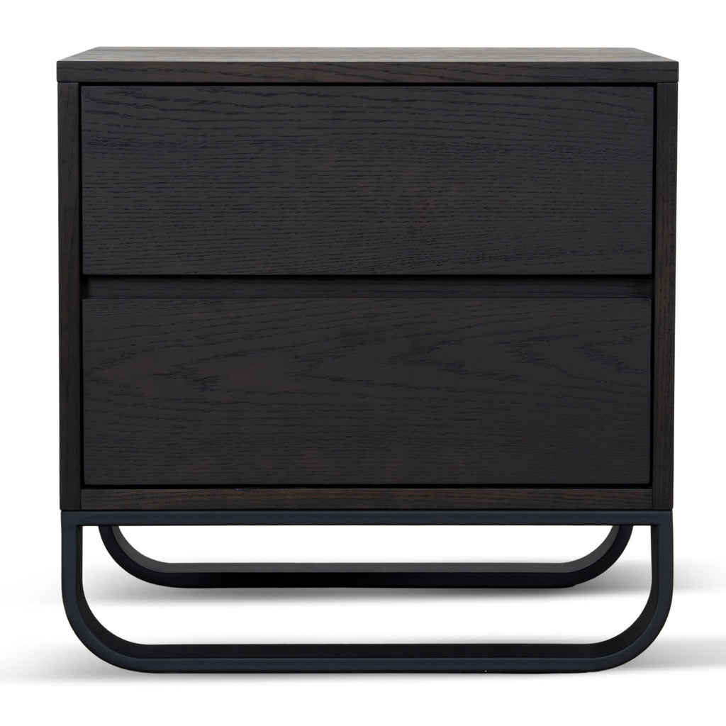 55cm Bedside Table | Dark Walnut | Myka Home - View 2