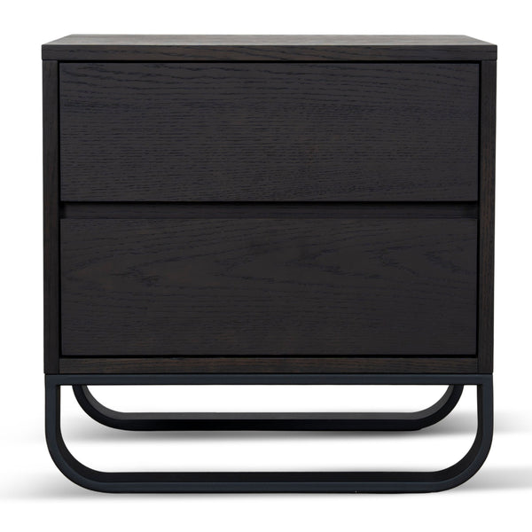 55cm Bedside Table | Dark Walnut | Myka Home - View 2