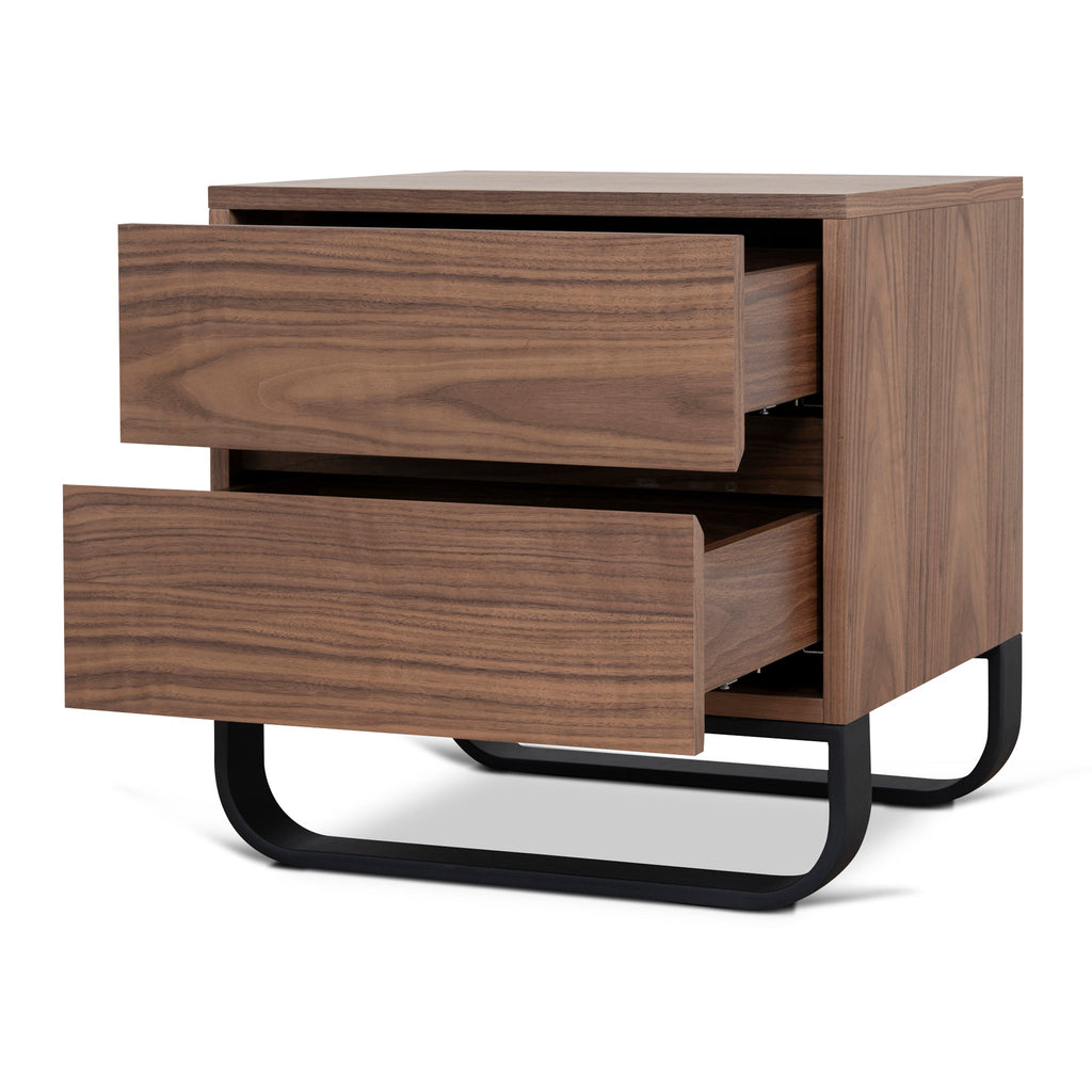 55cm Bedside Table | Walnut | Myka Home - View 3