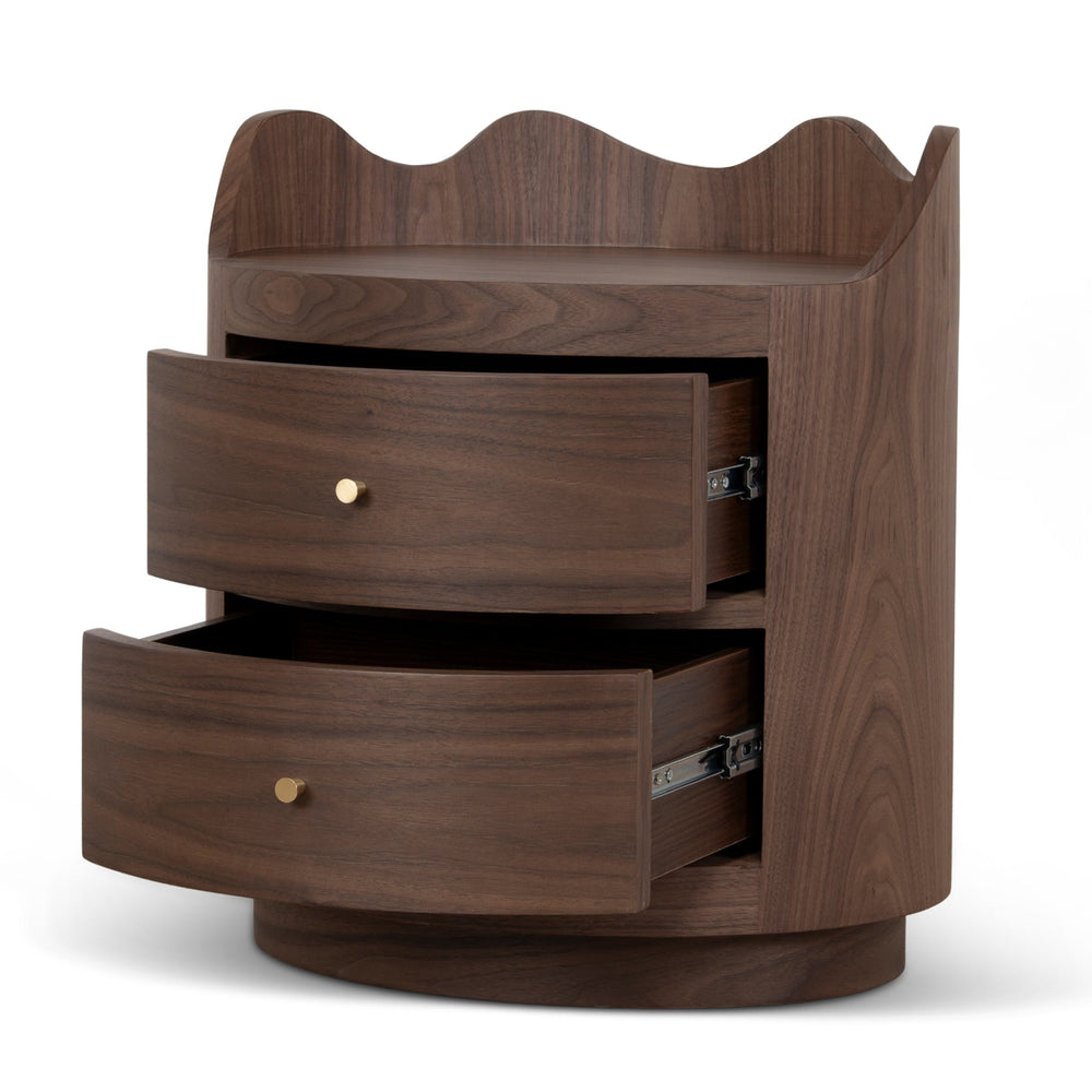 51cm Bedside Table | Walnut | Myka Home - View 3
