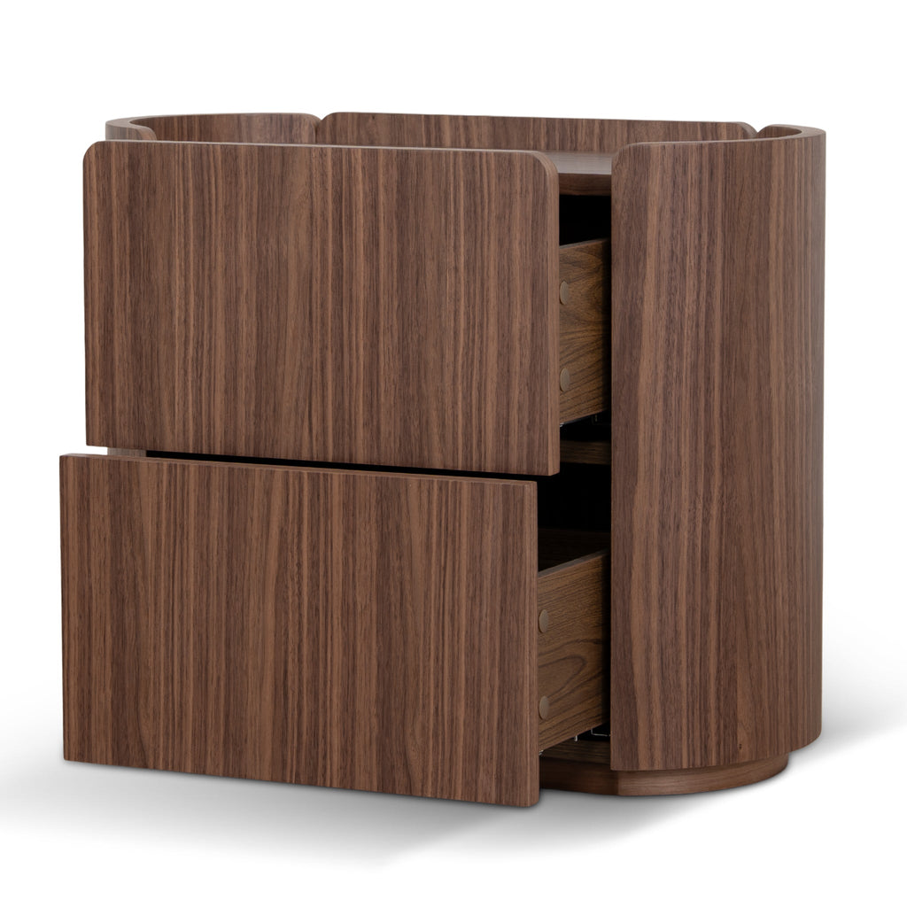 60cm Bedside Table | Walnut | Myka Home - View 3