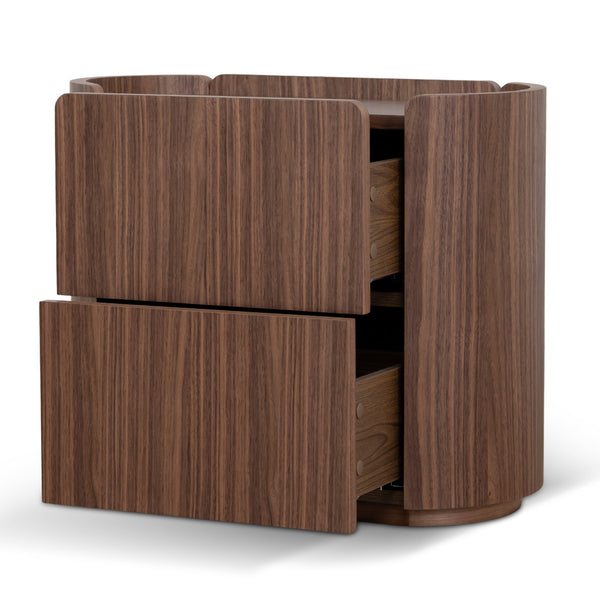 60cm Bedside Table | Walnut | Myka Home - View 3