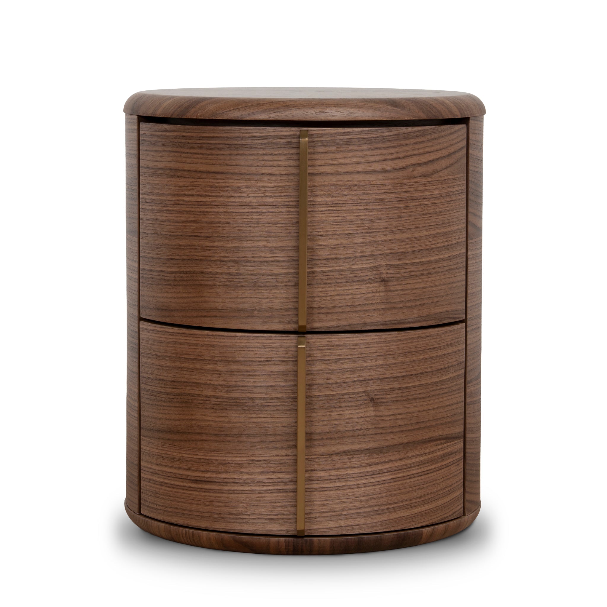 46CM Round Bedside Table | Walnut | Myka Home