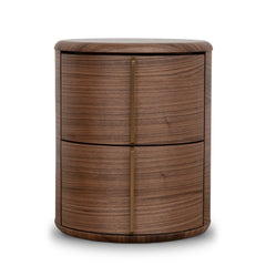 46CM Round Bedside Table | Walnut | Myka Home