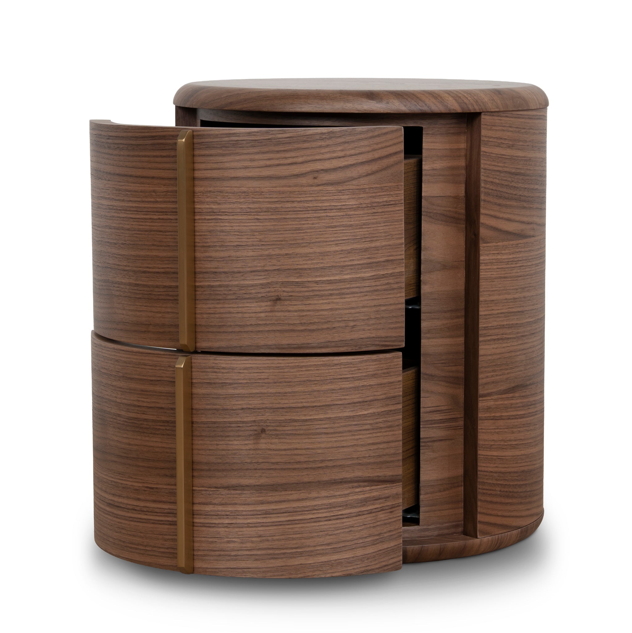 46CM Round Bedside Table | Walnut | Myka Home