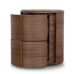 46CM Round Bedside Table | Walnut | Myka Home