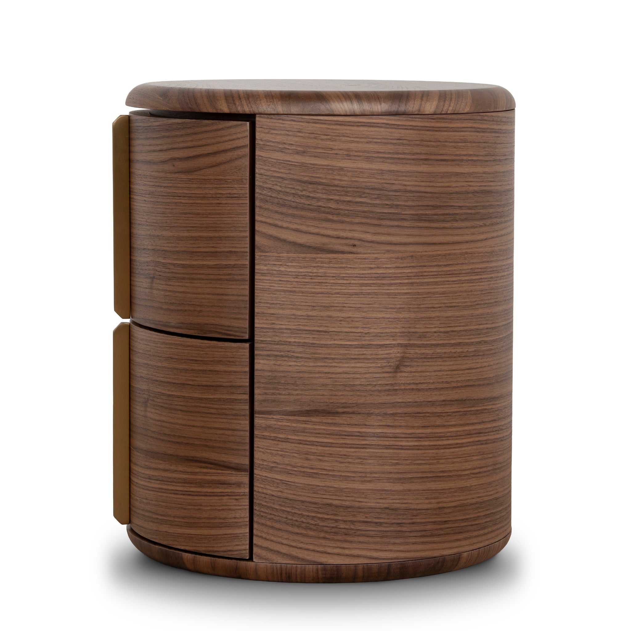 46CM Round Bedside Table | Walnut | Myka Home