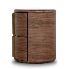 46CM Round Bedside Table | Walnut | Myka Home