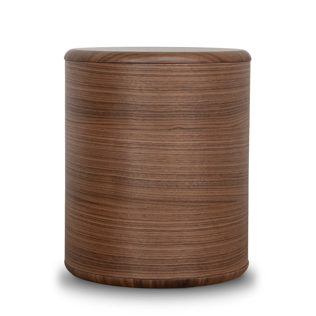 46CM Round Bedside Table | Walnut | Myka Home