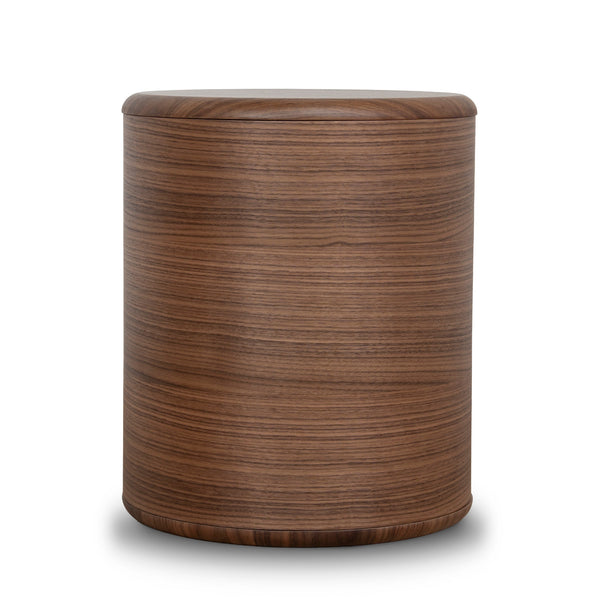 46CM Round Bedside Table | Walnut | Myka Home