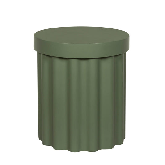 40cm Concrete Side Table | Green | Myka Home