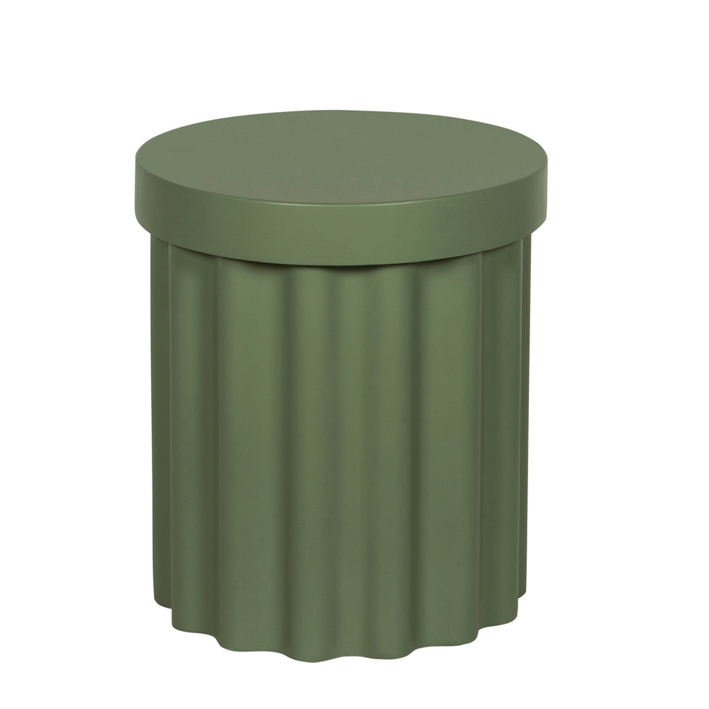 40cm Concrete Side Table | Green | Myka Home - View 3