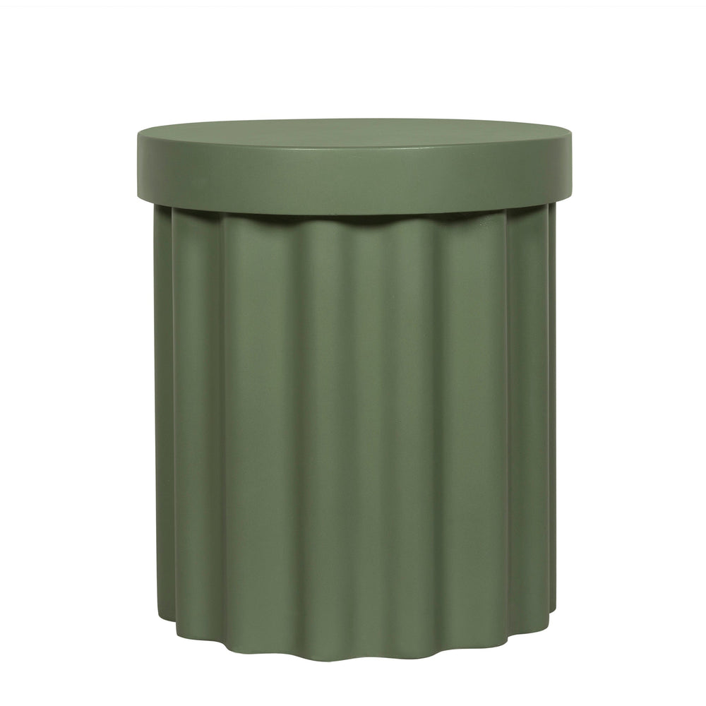 40cm Concrete Side Table | Green | Myka Home