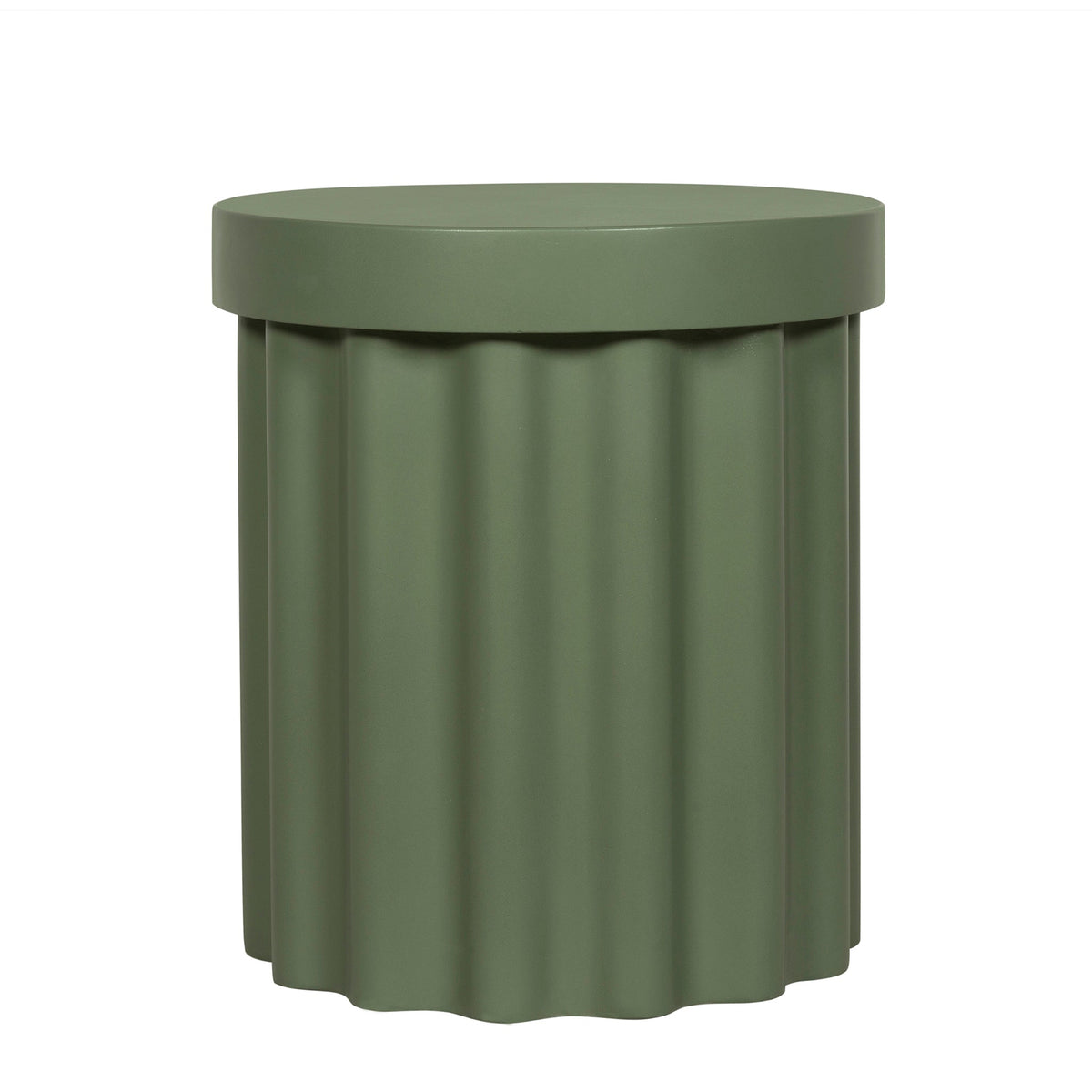 40cm Concrete Side Table | Green | Myka Home