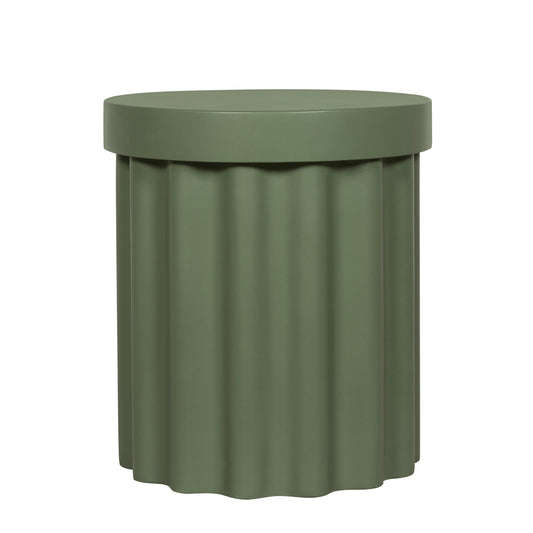 40cm Concrete Side Table | Green | Myka Home