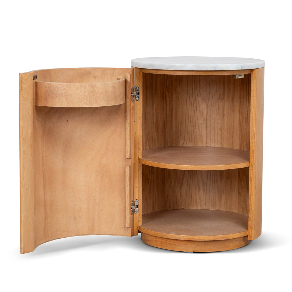 Round Bedside Table | Natural | Myka Home - View 4