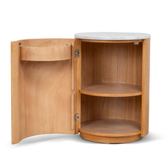 Round Bedside Table | Natural | Myka Home