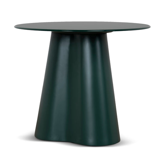 60CM Round Tempered Glass Side Table | Green | Myka Home