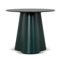 60CM Round Tempered Glass Side Table | Green | Myka Home