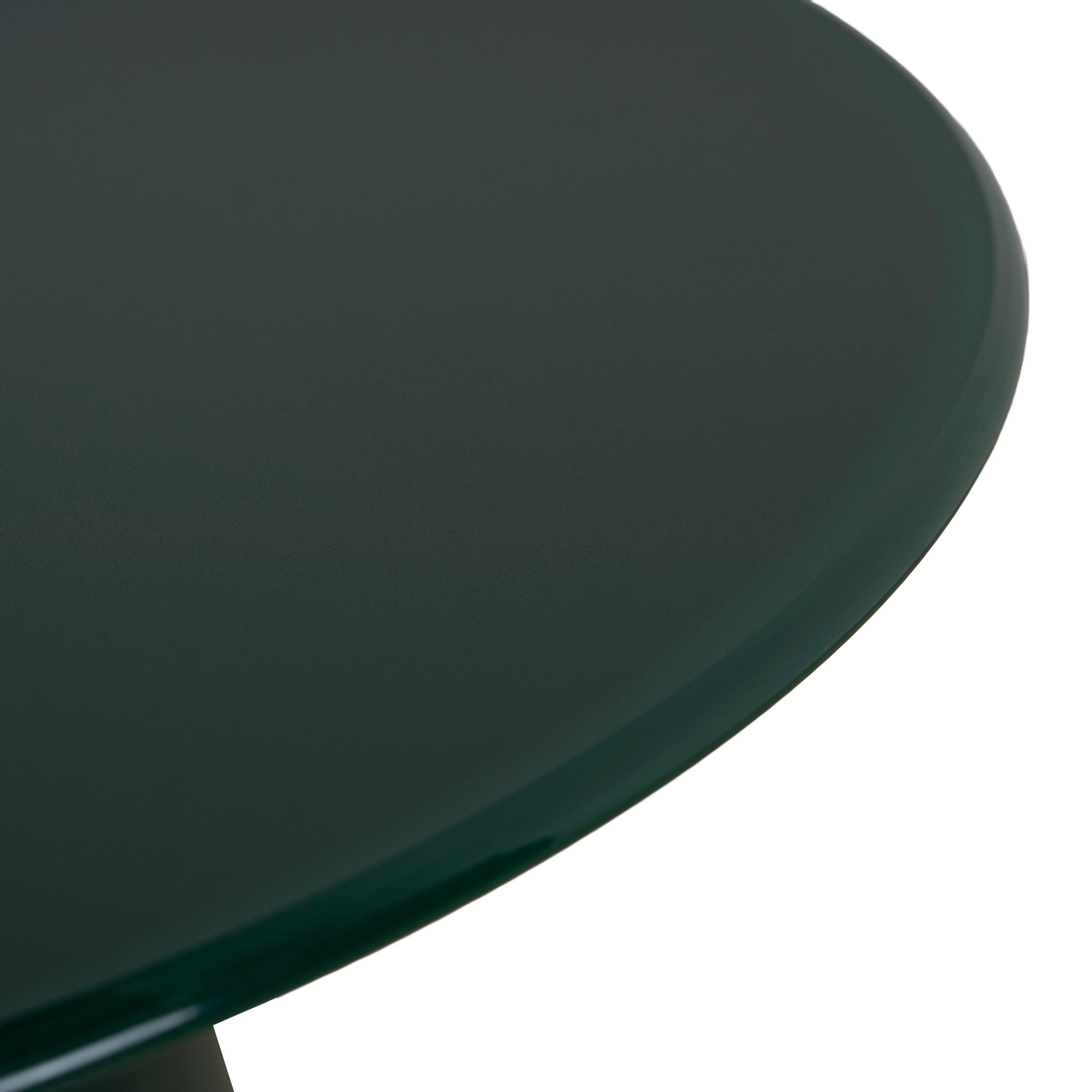 60CM Round Tempered Glass Side Table | Green | Myka Home