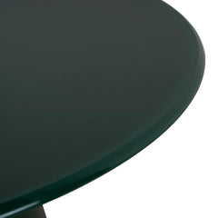 60CM Round Tempered Glass Side Table | Green | Myka Home