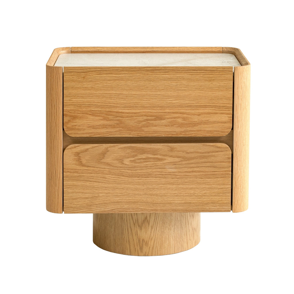 Stone Top Bedside Table | Natural | Myka Home