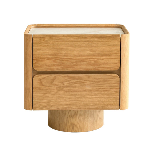 Stone Top Bedside Table | Natural | Myka Home